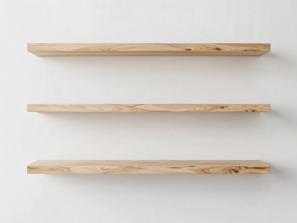 Symmetrical floating shelves by Klixarunvor