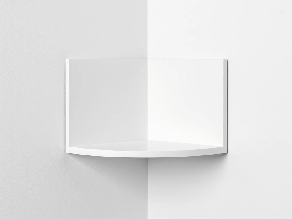Minimalist corner shelf by Klixarunvor