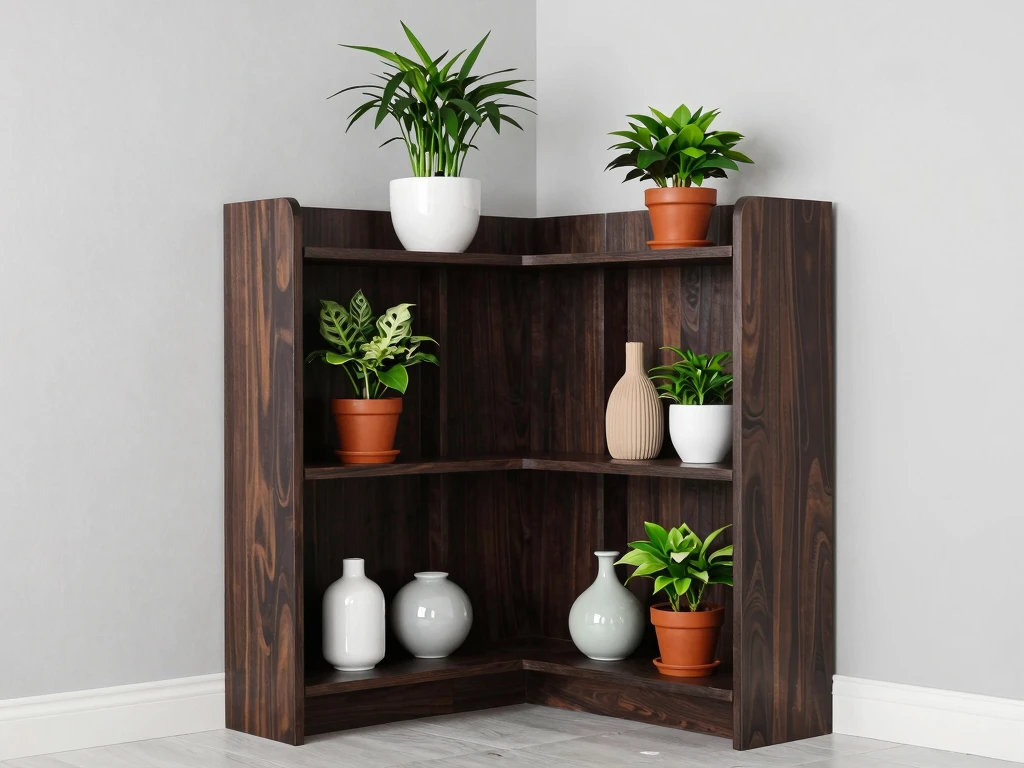 Corner shelf unit by Klixarunvor